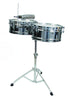 Toca Percussion Steel Timbales, 14" & 15" Chrome