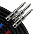YS-P-6 6' Y Cable 1/4'' Stereo to 2 1/4'' Male