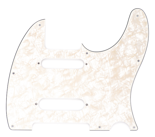 Fender Pickguard, Nashville Series Tele, White Moto, 4-Ply