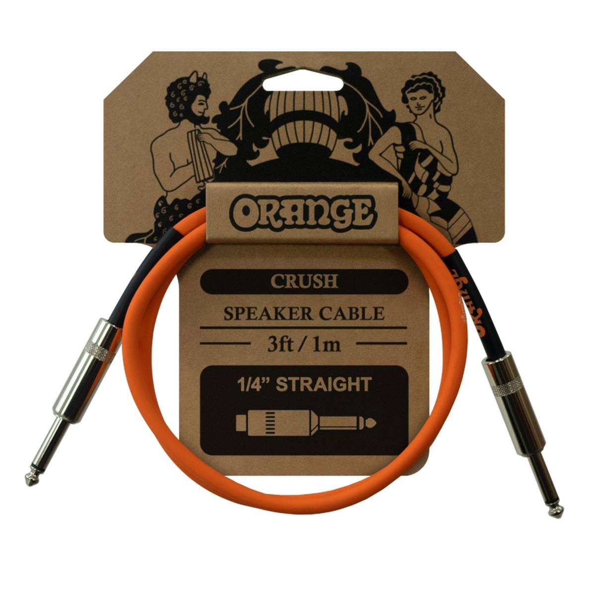 Orange Crush 3 Ft Speaker Cable 1/4'' Jack to 1/4'' Jack