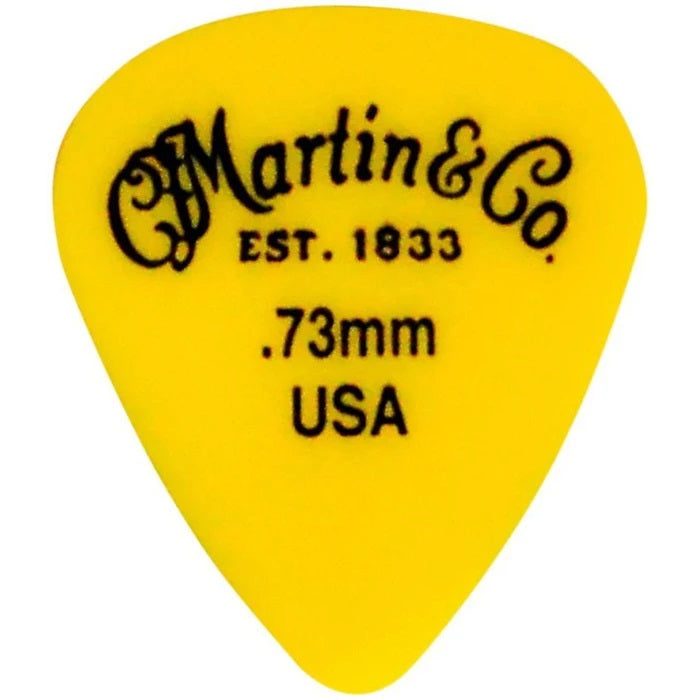 Martin 18AP5073 Picks, Std, Delrin, Martin, .73mm, Yellow, HG, 72pack