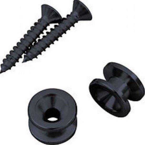 Planet Waves Solid Brass End Pins - Black (Pair)