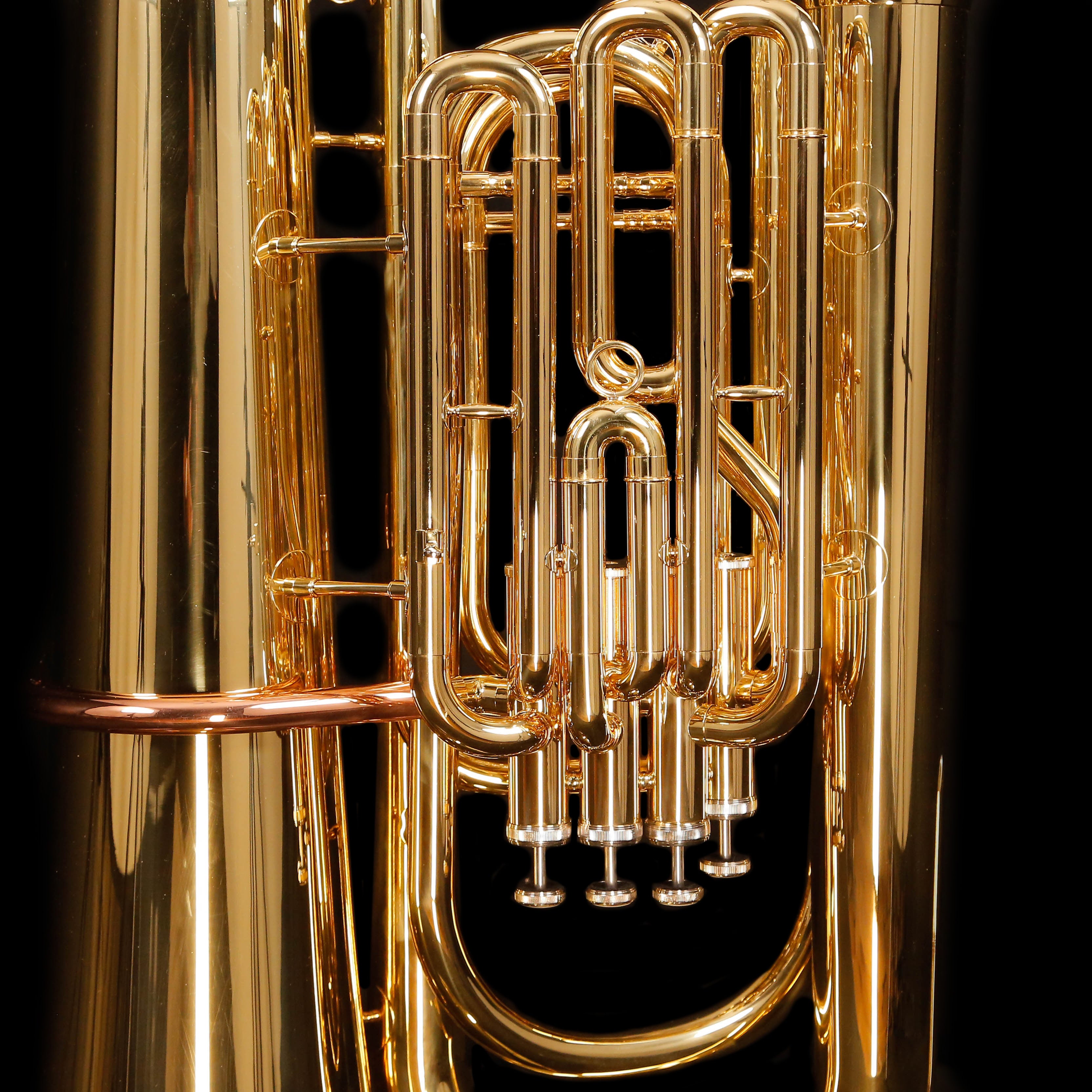 Holton BB460 BBb Tuba - 4 Valve - Background Brass W/ Case