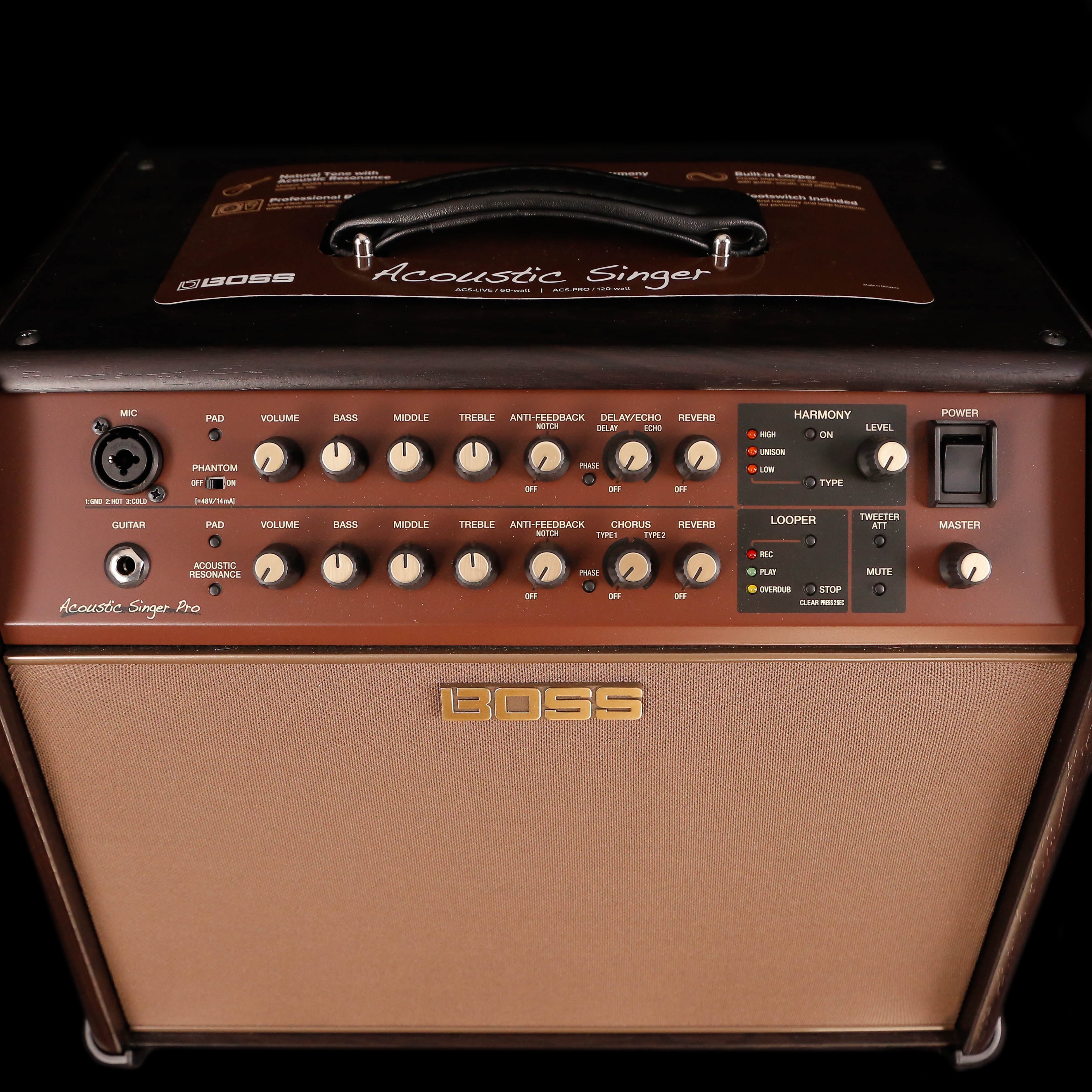 Boss Acoustic Singer Pro 120-watt Bi-amp Acoustic Combo with FX