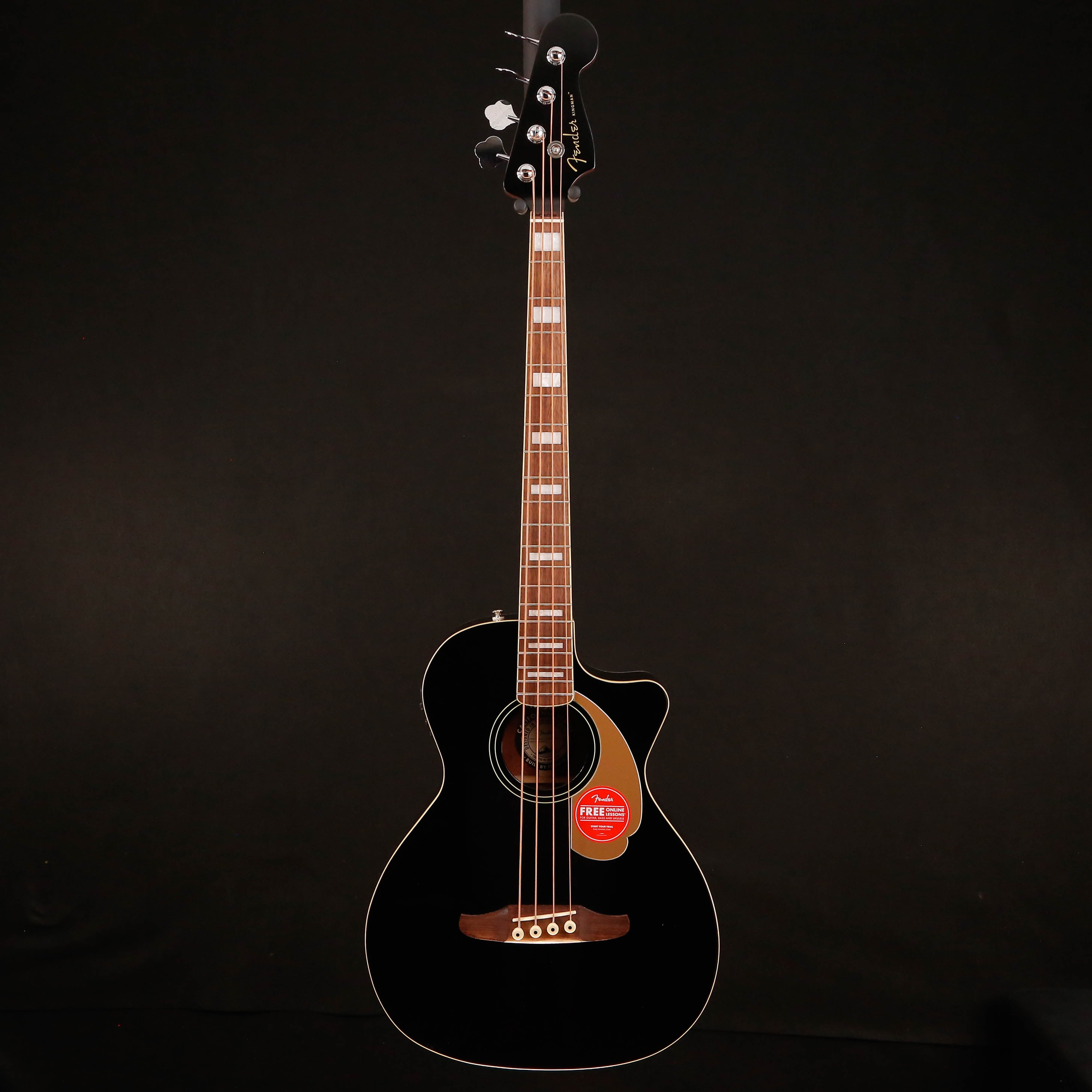 Fender Kingman Acoustic Bass, Walnut Fb, Black
