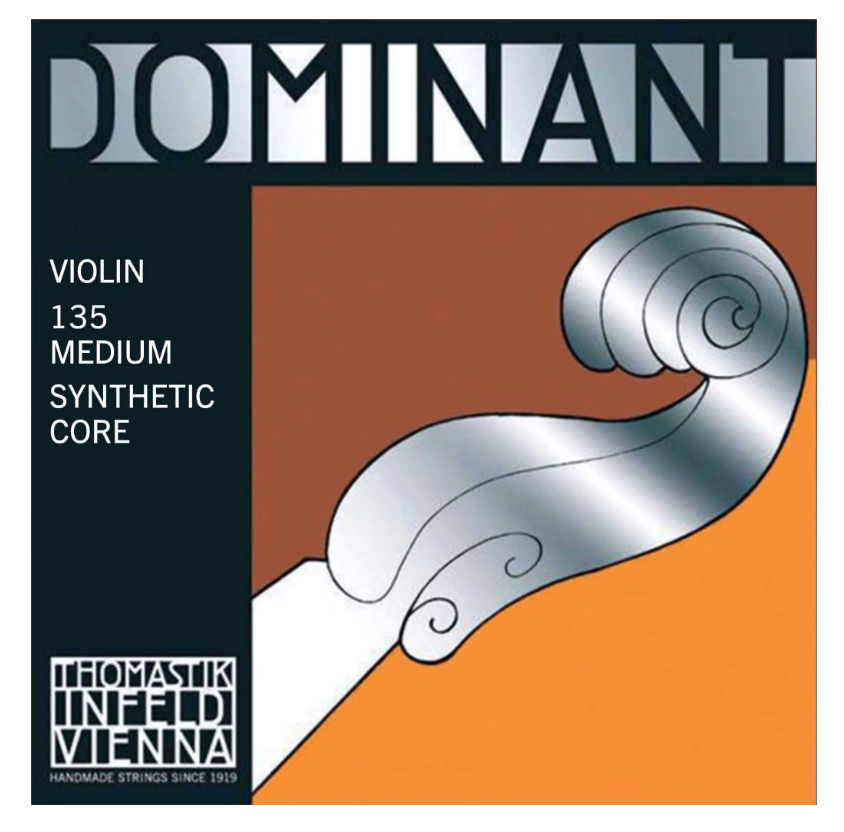 Thomastik Dominant Violin Set, Wound Ball E, 4/4 Medium-135