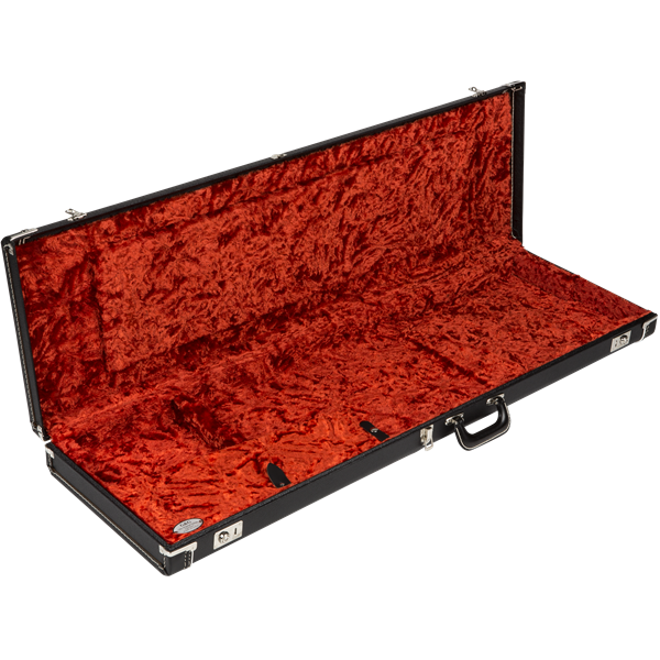 Fender G&G Deluxe Jazz Bass Hardshell Case Black Orange Plush Interior