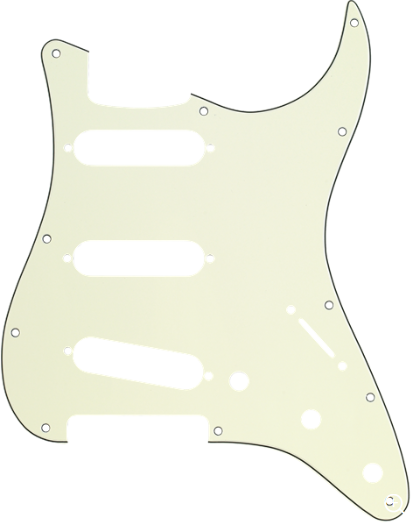 Fender Pickguard, Stratocaster S/S/S, 11-Hole Mount, Mint Green MG/B/MG 3-Ply