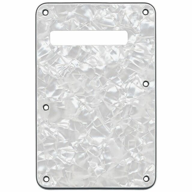 Fender Stratocaster Modern-Style Tremolo Backplate, White Moto