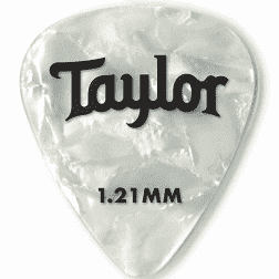 Taylor Celluloid 351 Picks, White Pearl, 1.21mm 12-Pack - 80715