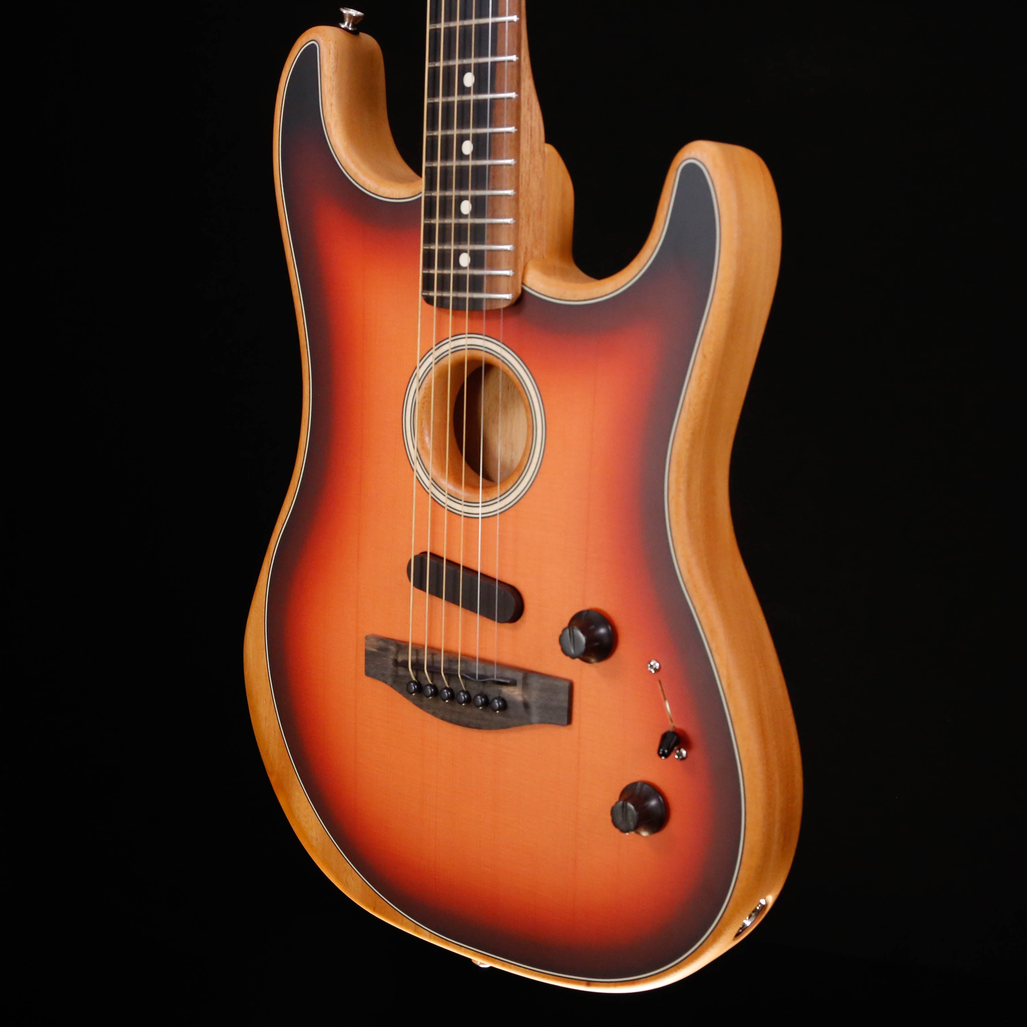 Fender Acoustasonic Stratocaster, Ebony Fb, 3 Color Sunburst