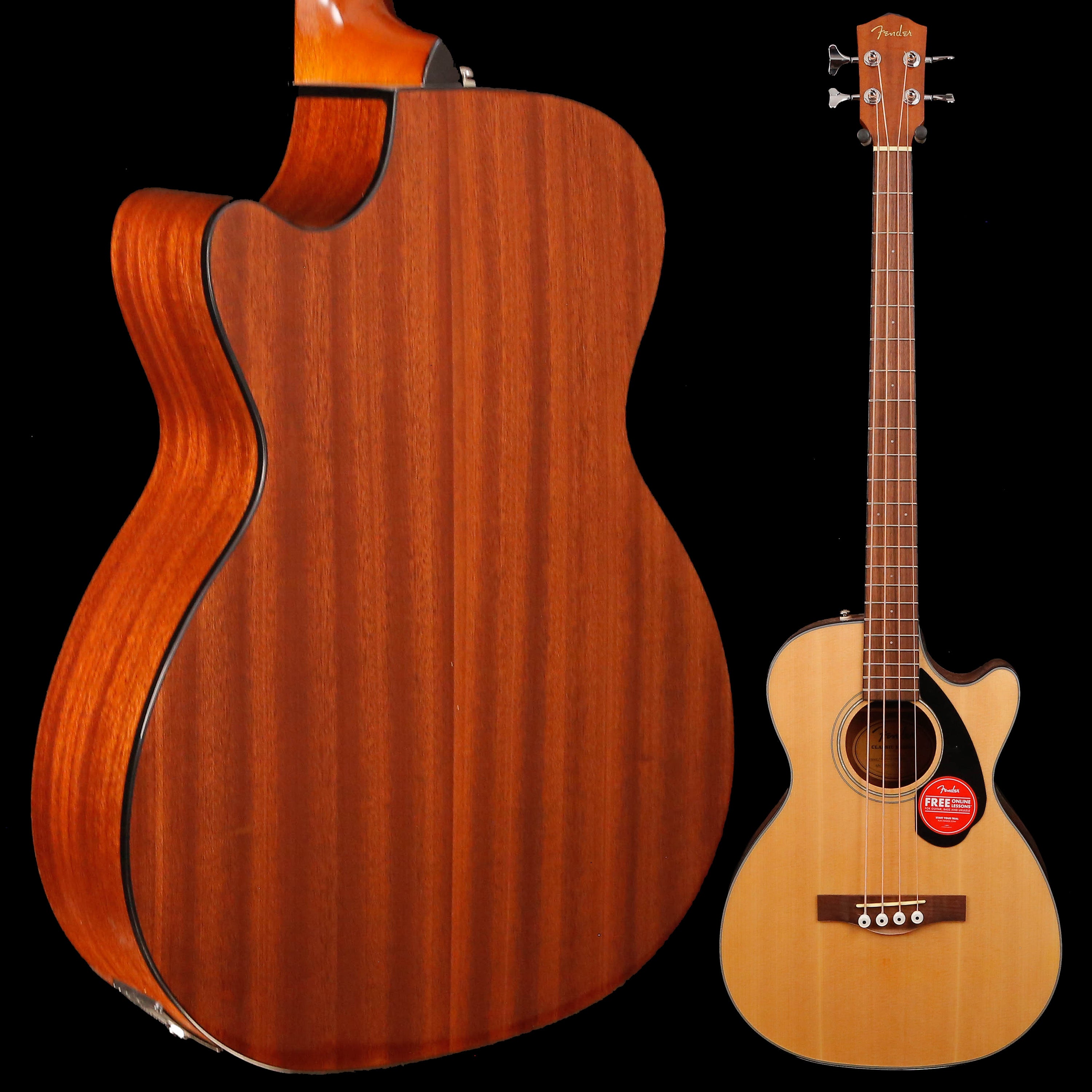 Fender CB-60SCE Bass, Laurel Fb, Natural