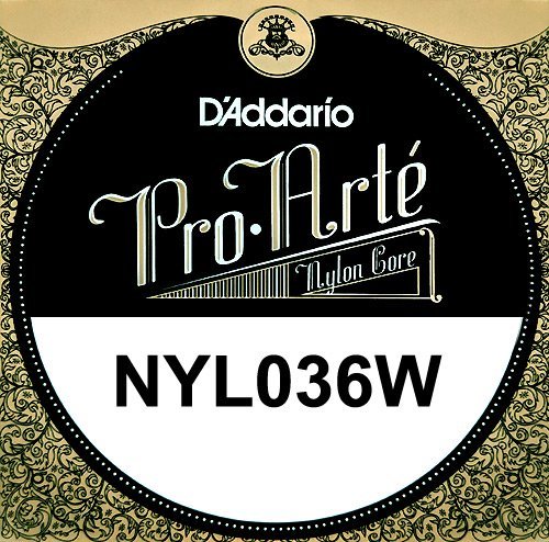 D'Addario NYL036W Single Silver Nylon String .036