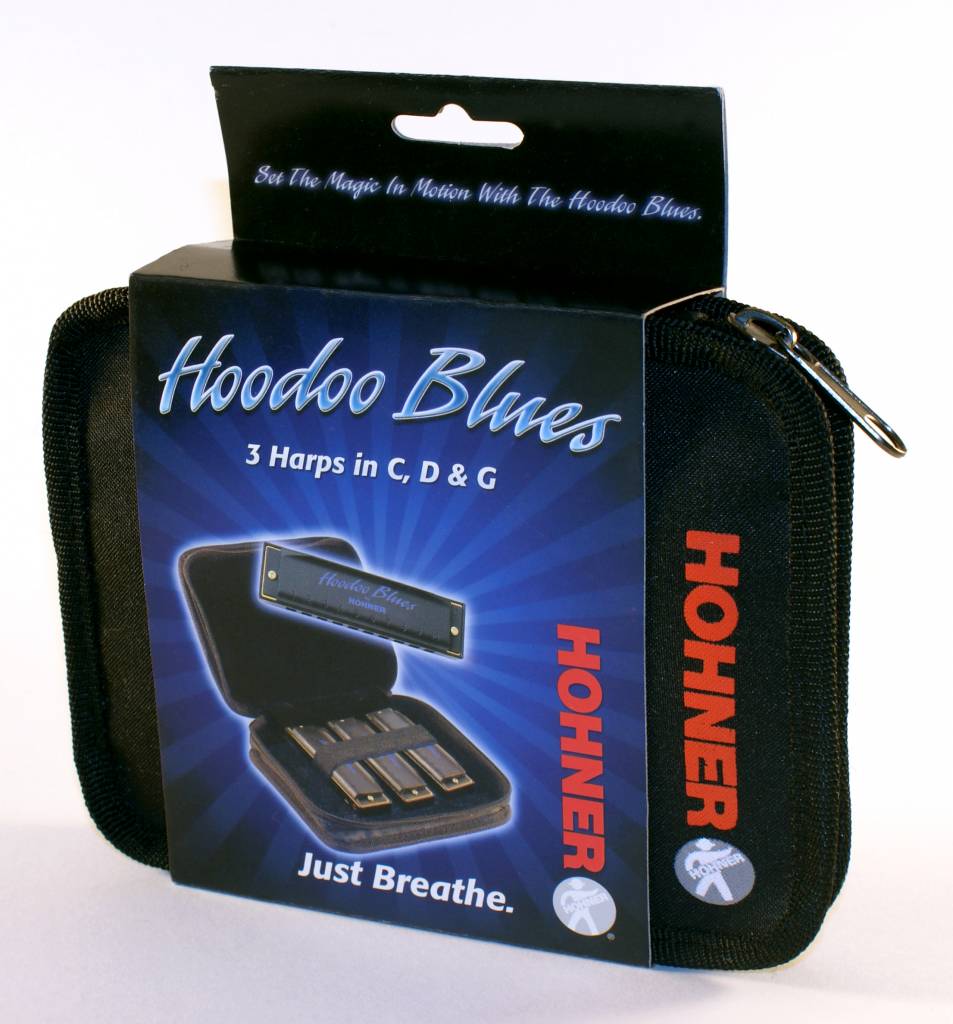 Hohner HBP Hoodoo Harp-Three Pak Keys of G,C,D W/Case