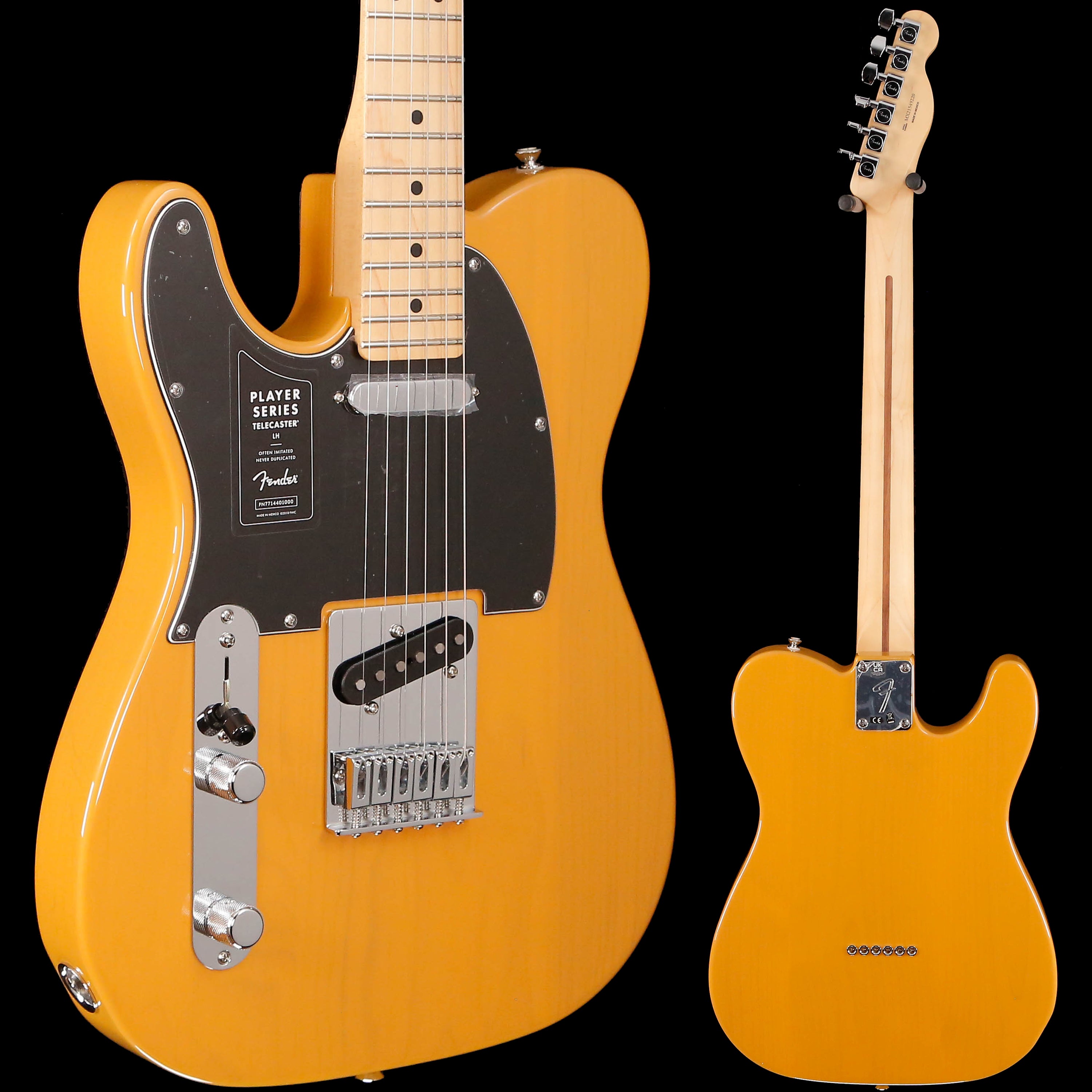 Fender Player Telecaster Left-Hand, Maple Fb, Butterscotch Blonde