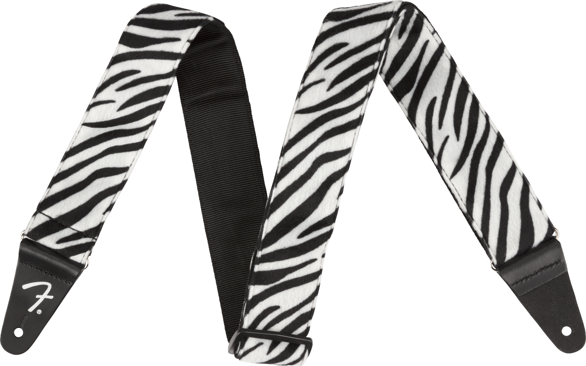Fender Wild Zebra Print Strap, 2''
