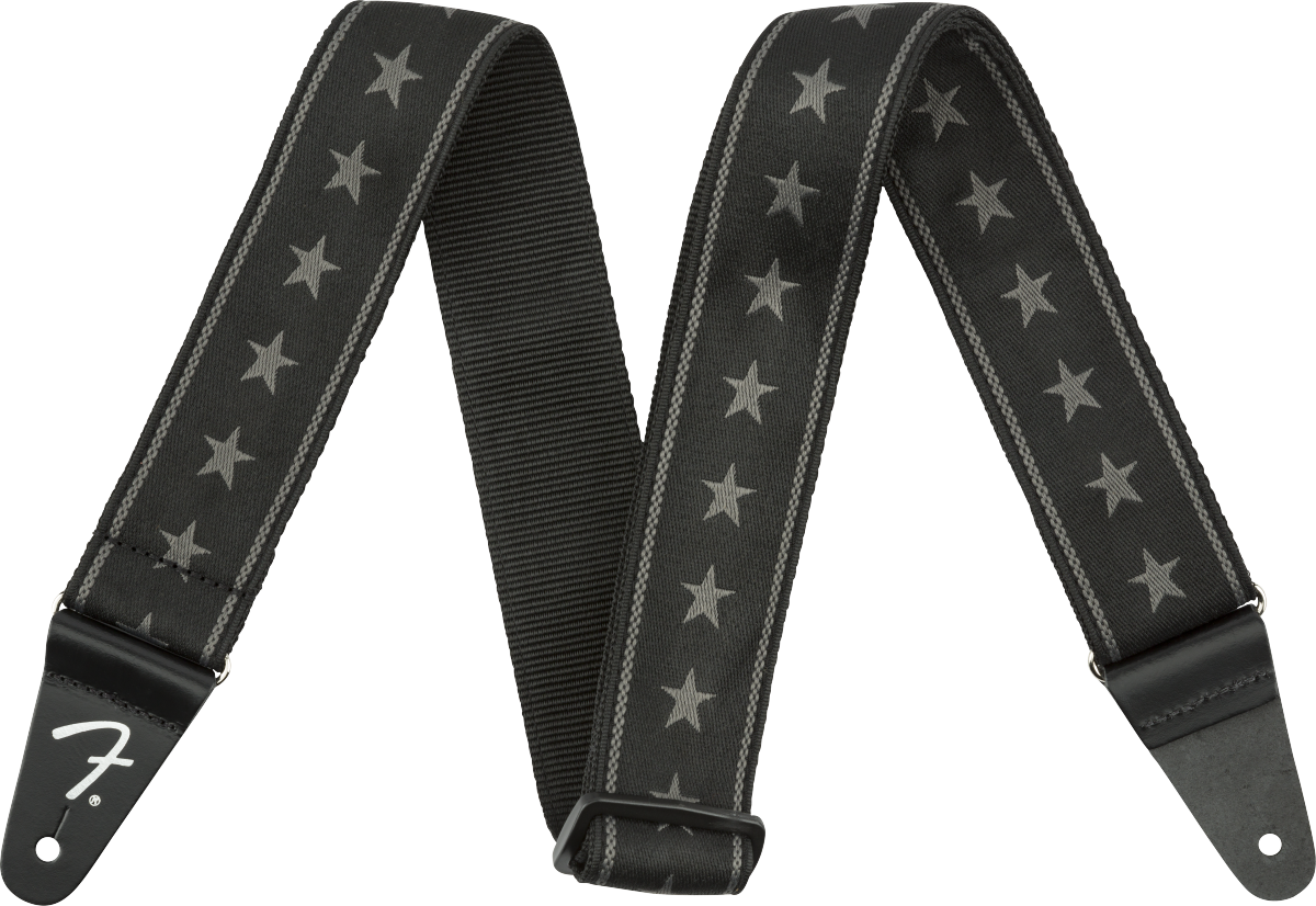 Fender Nylon Stars and Stripes Strap, Black/Grey