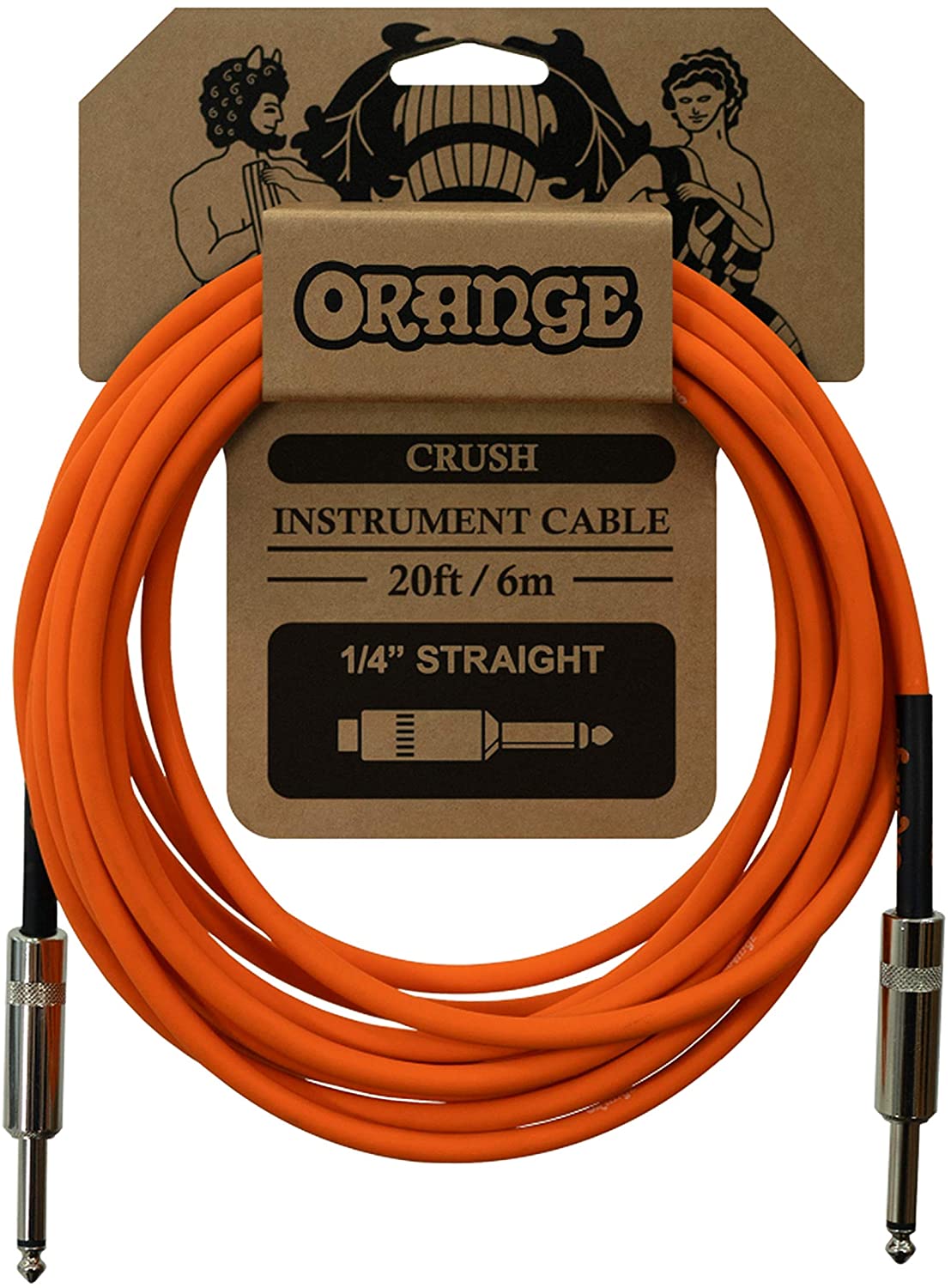 Orange Crush 20 Ft Instrument Cable Straight to Straight