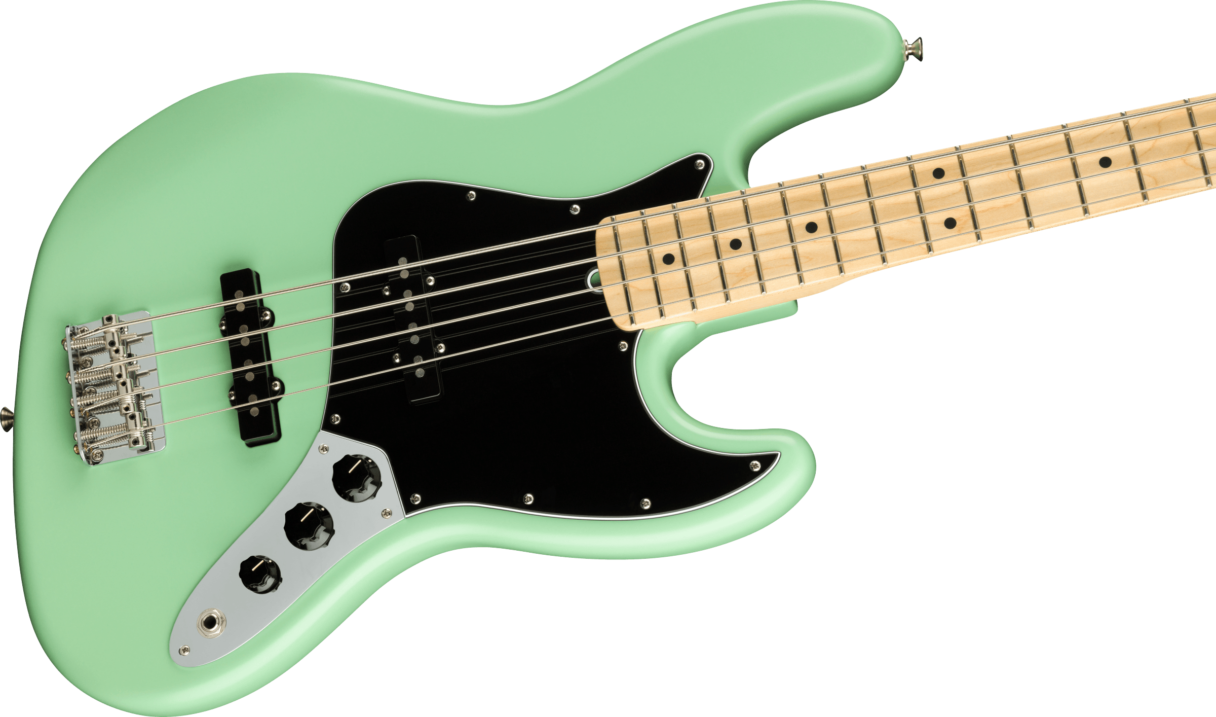 Fender American Performer Jazz Bass, Maple Fb, Satin Surf Green