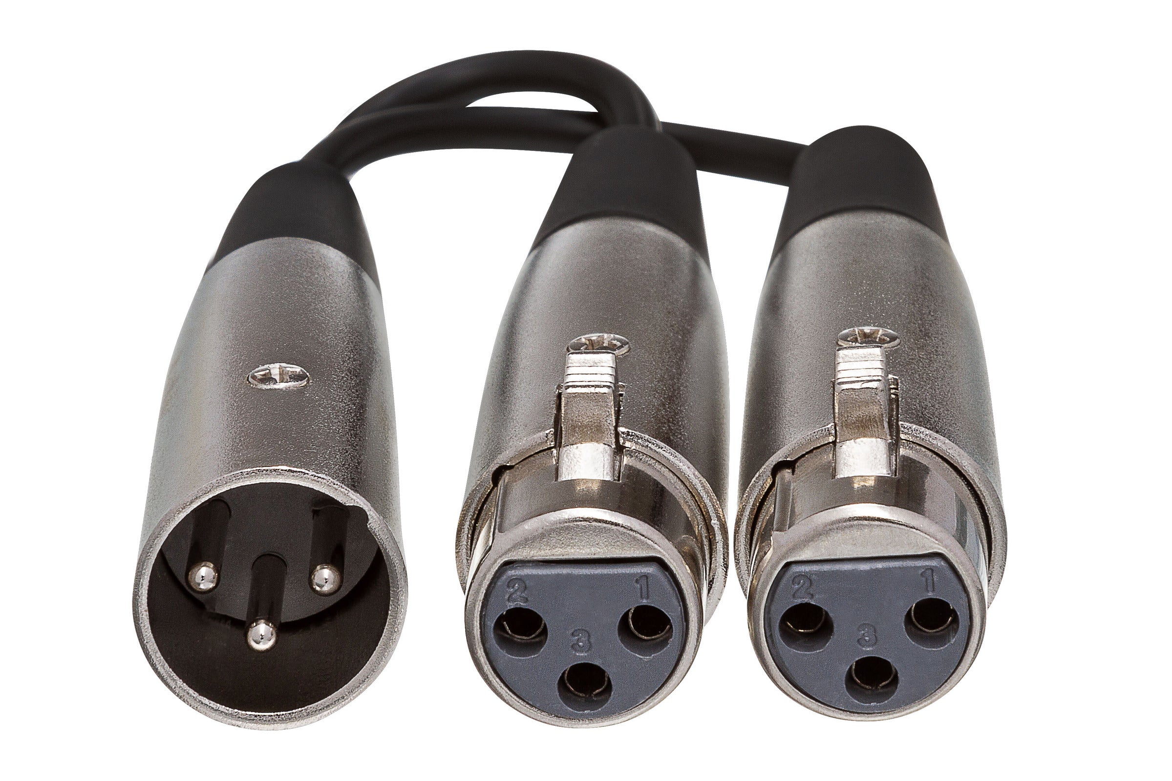 Hosa YXF-119 Y Cable, Dual XLR3F to XLR3M, 6 in