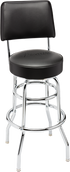 Fender Backrest Barstool 30'' Black w/ Black Fender Embossed Logo
