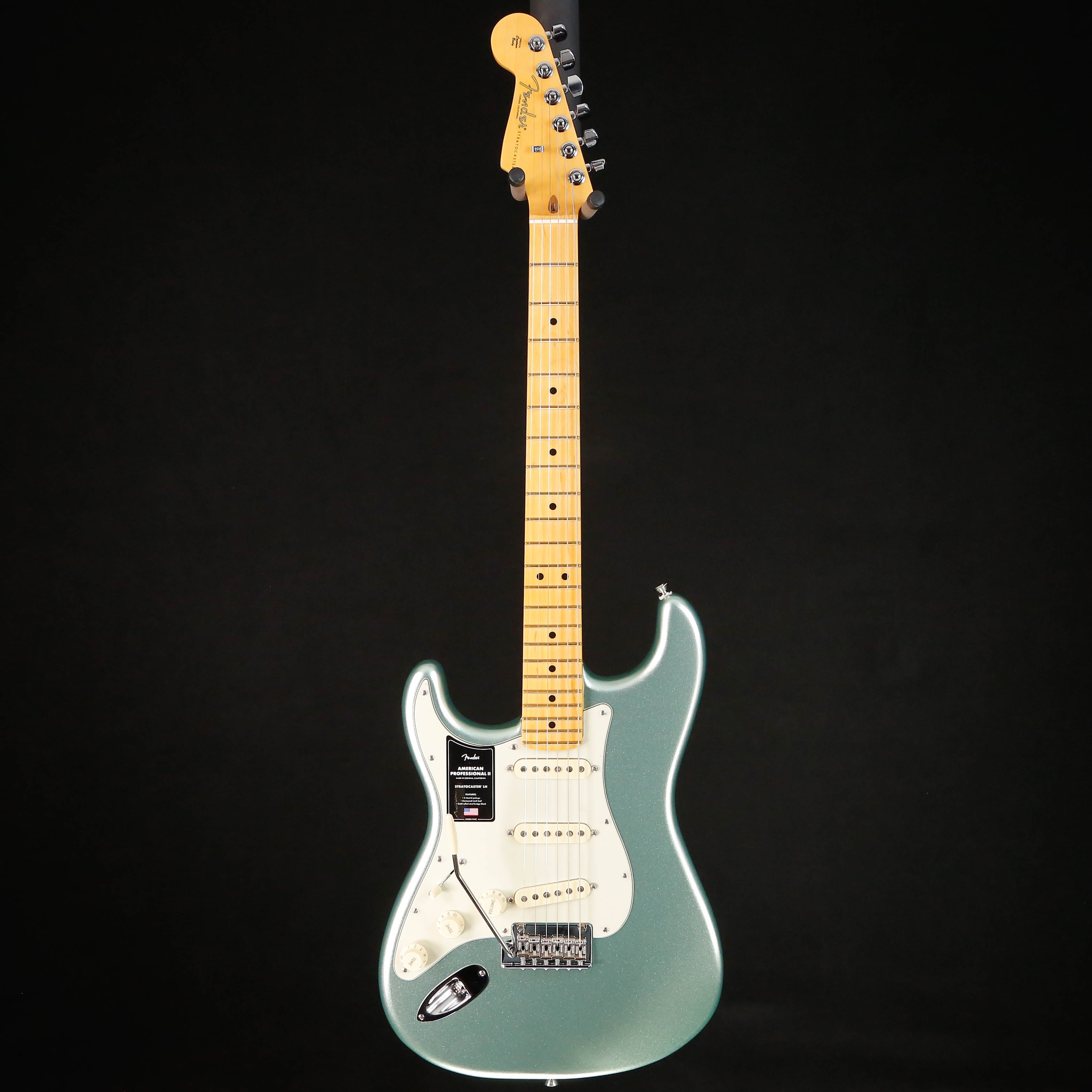 Fender Am Pro II Stratocaster Lefty, Mp. Fb,Mystic Surf Green