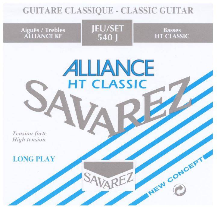 Savarez 540J Alliance High Tension Nylon Classical Guitar Strings, Tie-End