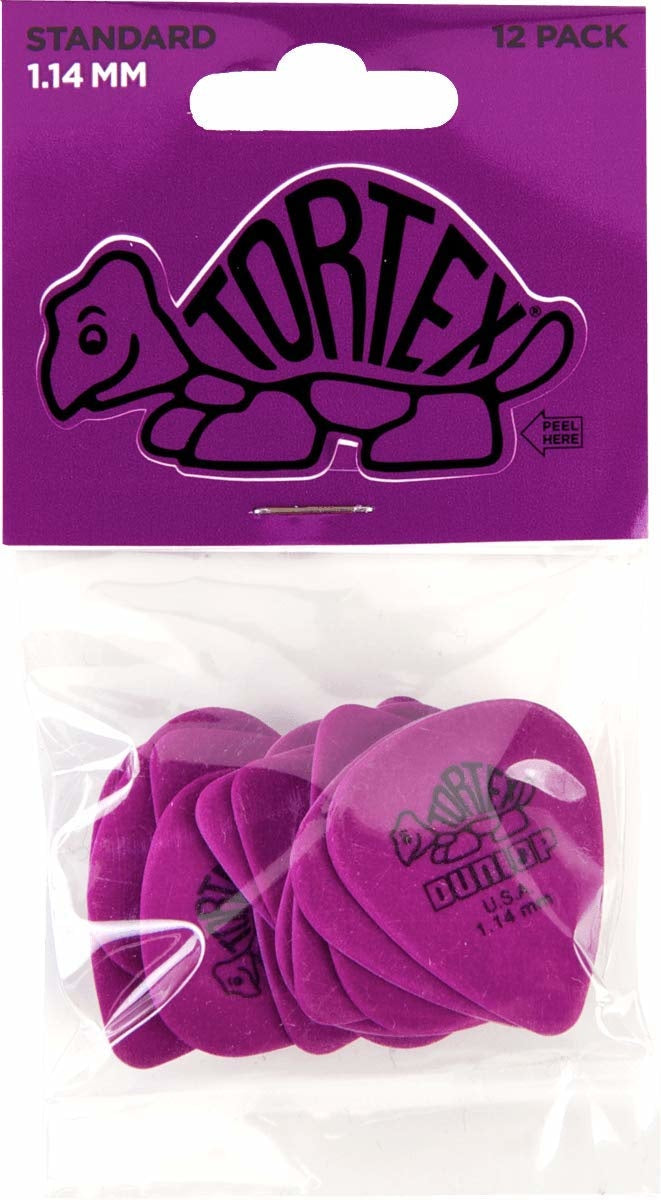 Dunlop Player's Pack Purple Guitar Picks Tortex 1.14 - 12 Pc