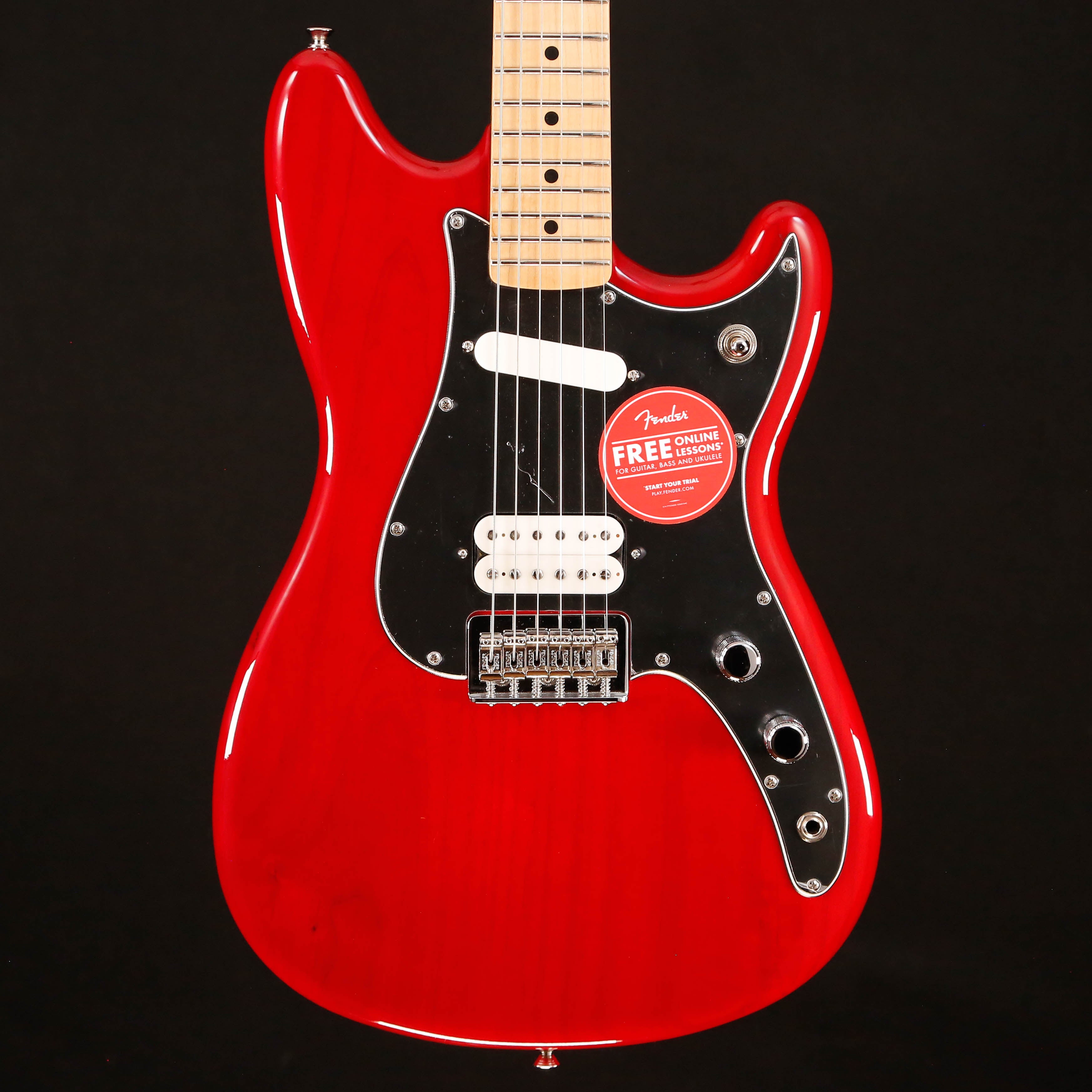 Fender Player Duo Sonic HS, Maple Fb, Crimson Red Transparent