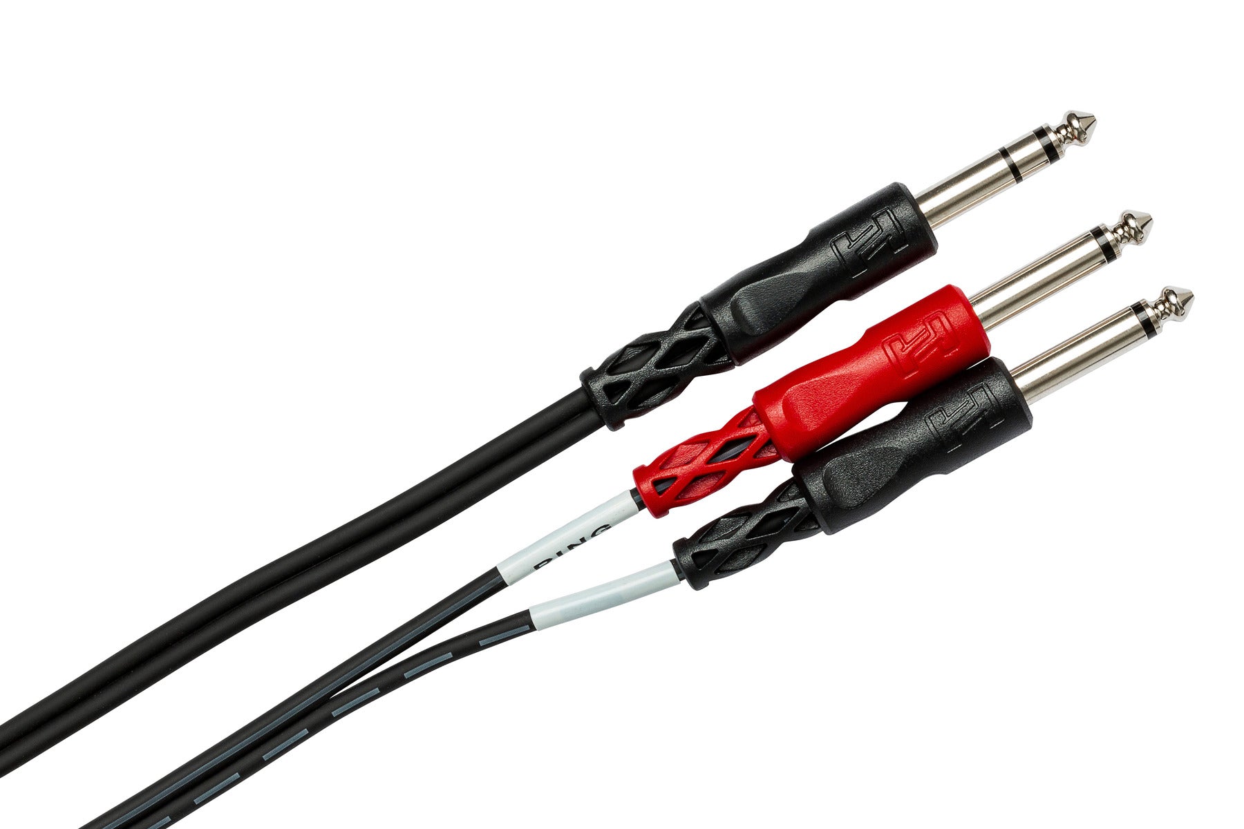 Hosa STP-203 Insert Cable, 1/4 in TRS to Dual 1/4 in TS, 3 m