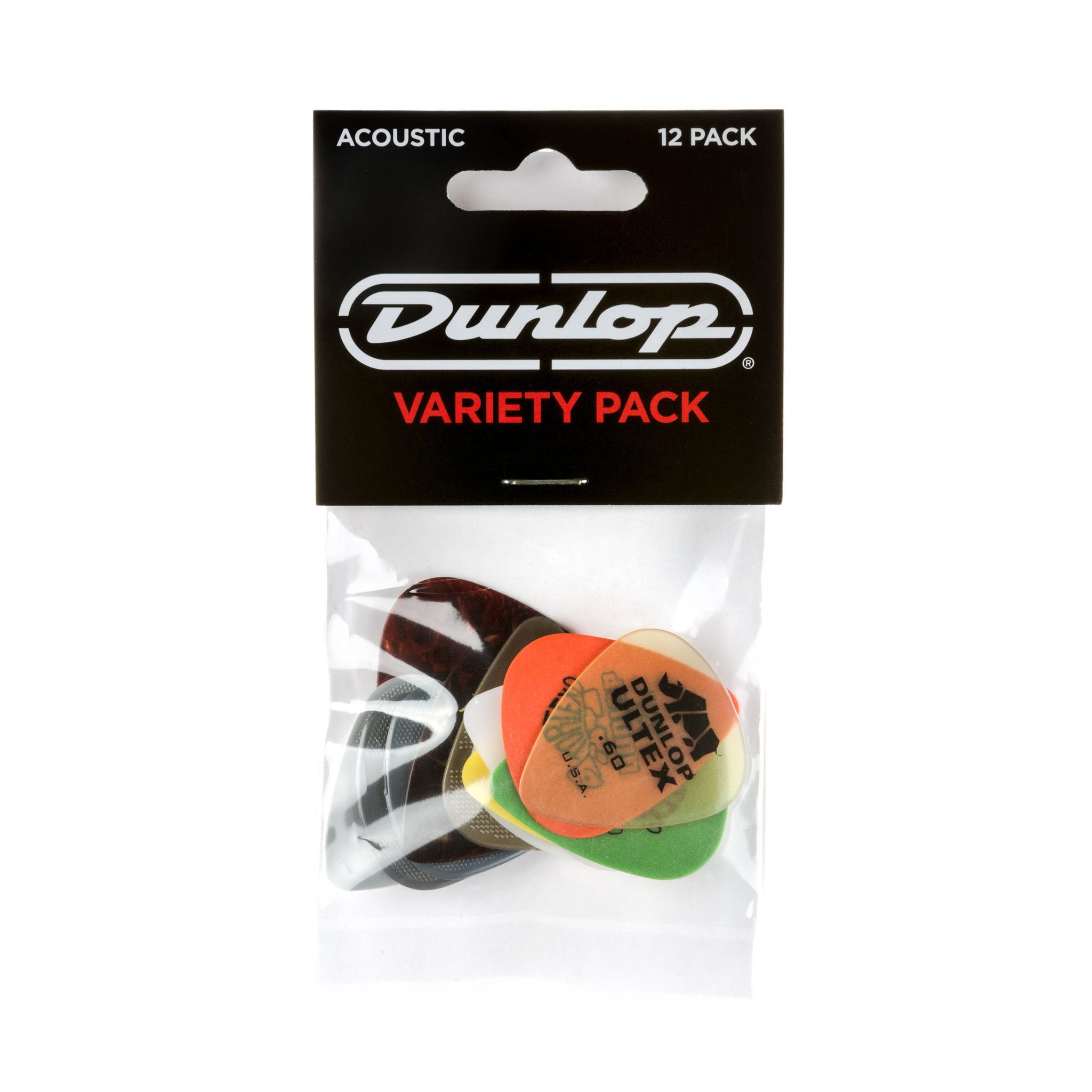 Dunlop Player's Acoustic Guitar Pick Variety Pack - 12 Pc