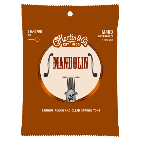 Martin M400 Martin 8-String Mandolin String Set, Bronze, 10-54