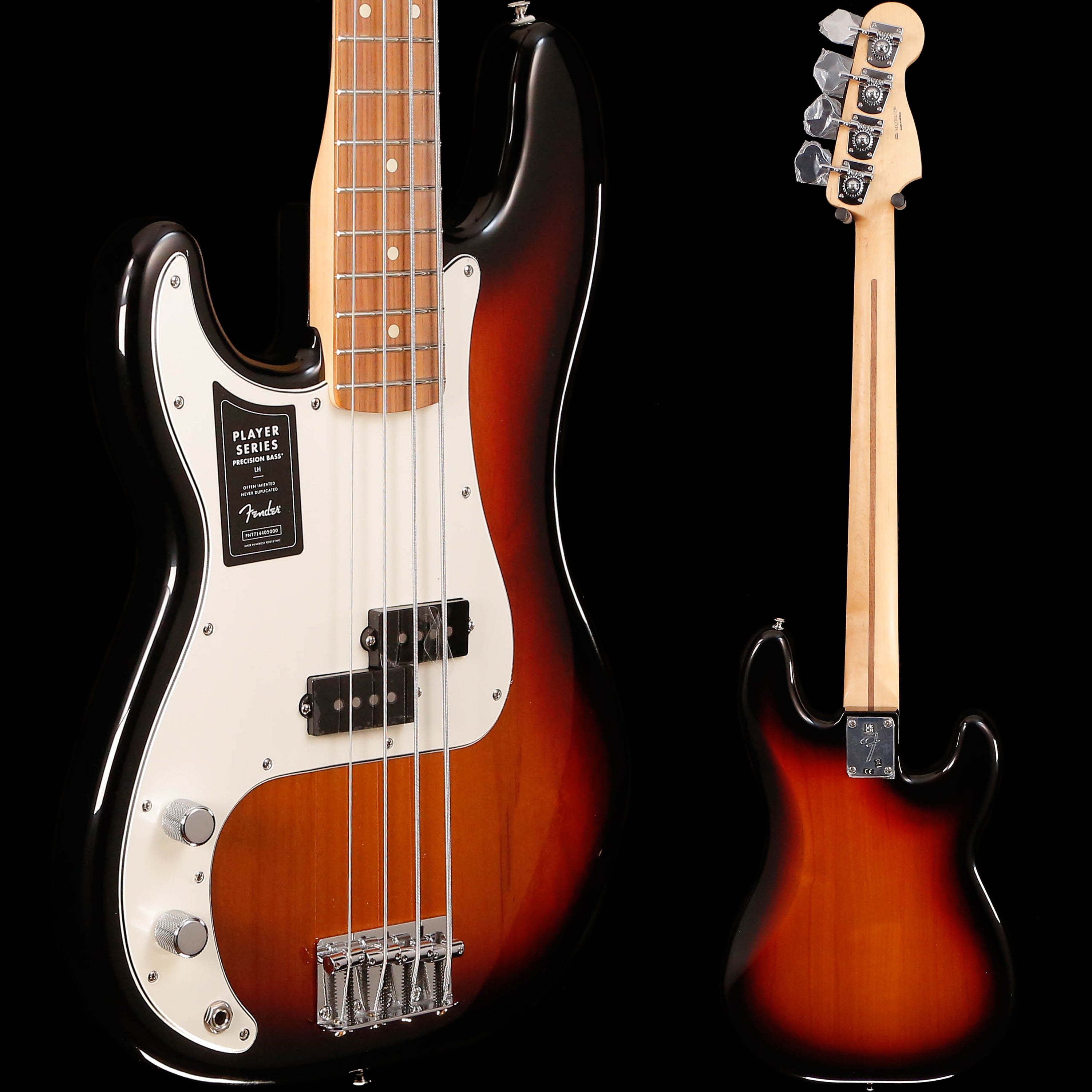 Fender Player Precision Bass LH, Pau Ferro Fb, 3-Color SB