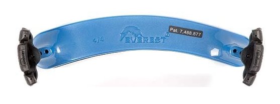 Everest Violin Shoulder Rest, 4/4 Size, Blue