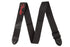 Fender 2'' Black Poly Strap w/ Red Fender Logo