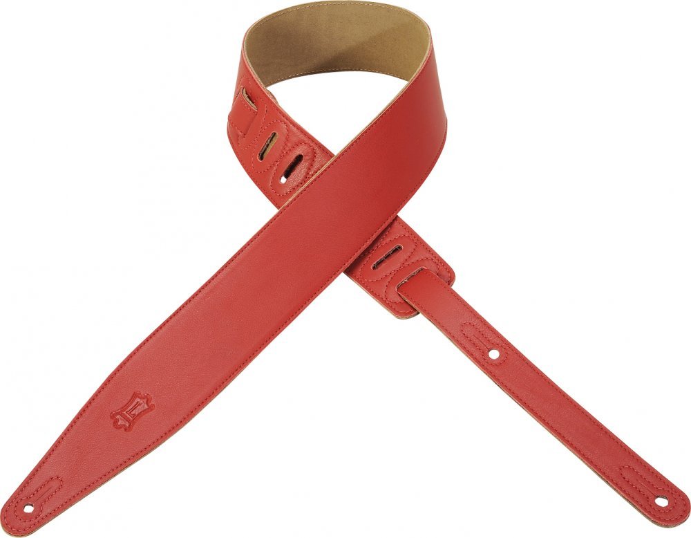 Levy's MG317LL-RED Luscious Garment Leather Guitar Strap Red