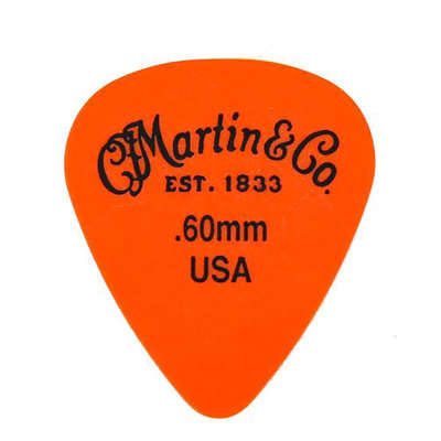 Martin Picks, Standard, Delrin, .60mm, Orange, HG, 72pack