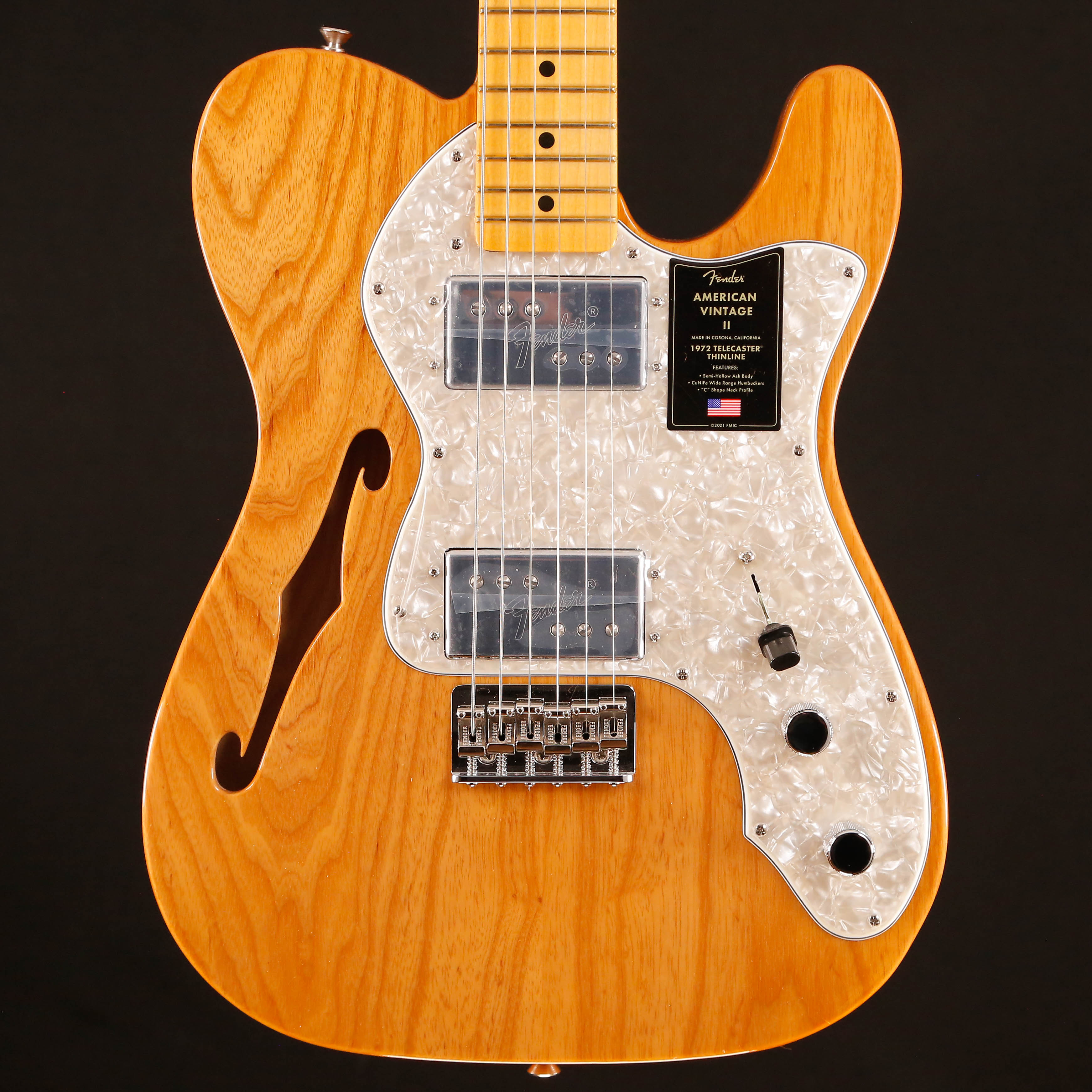 Fender American Vintage II '72 Telecaster Thinline Electric, Aged