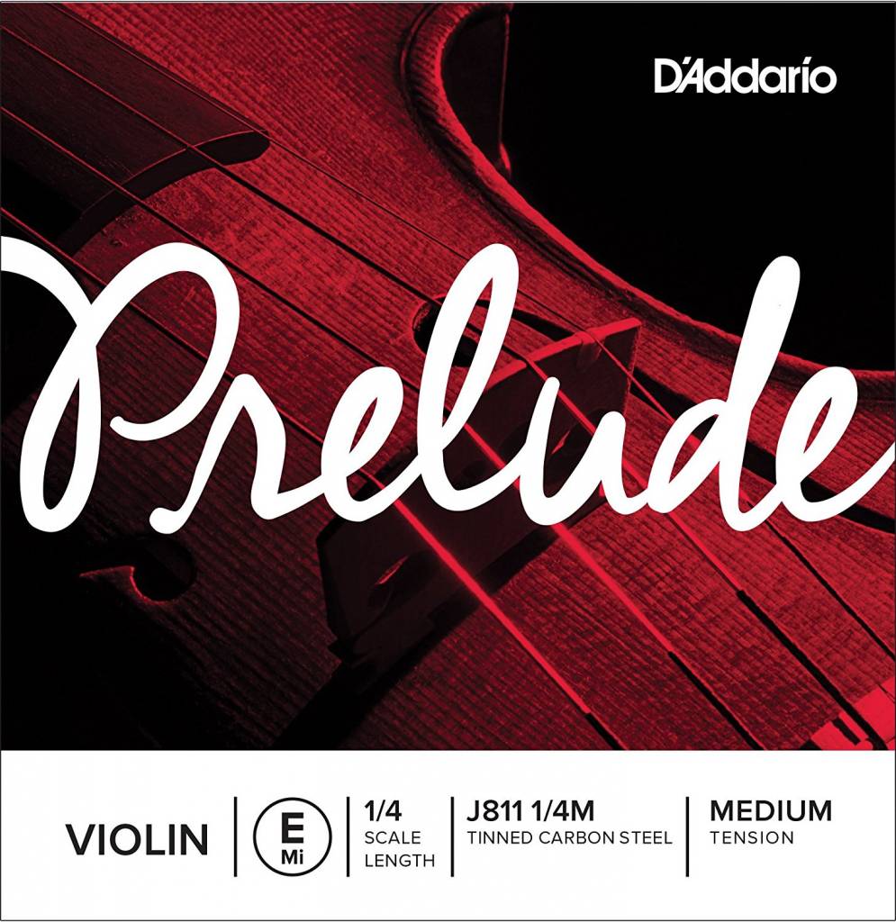 D'Addario Prelude Violin Single E String, 1/4 Scale, Medium Tension