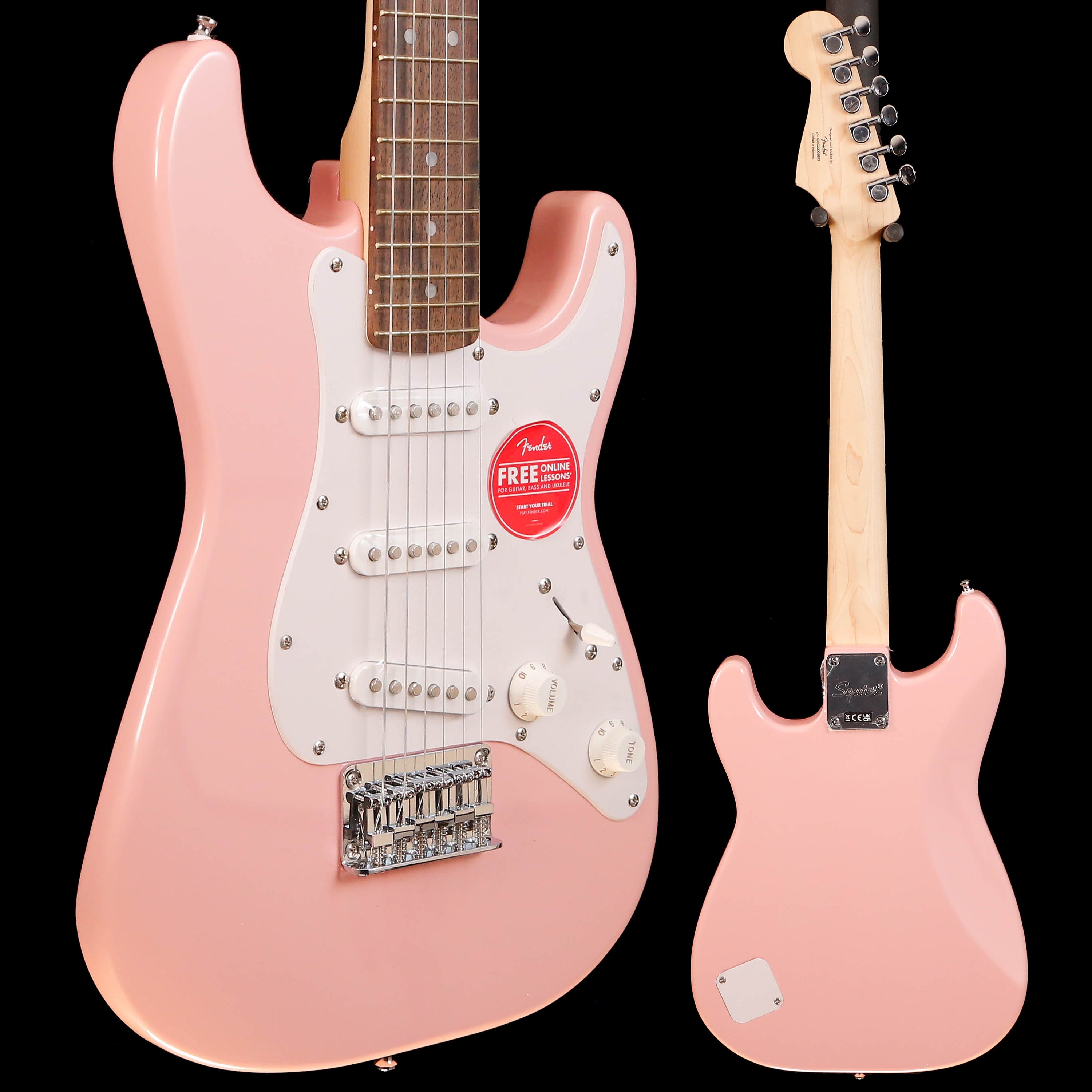 Squier Mini Stratocaster, Laurel Fb, Shell Pink