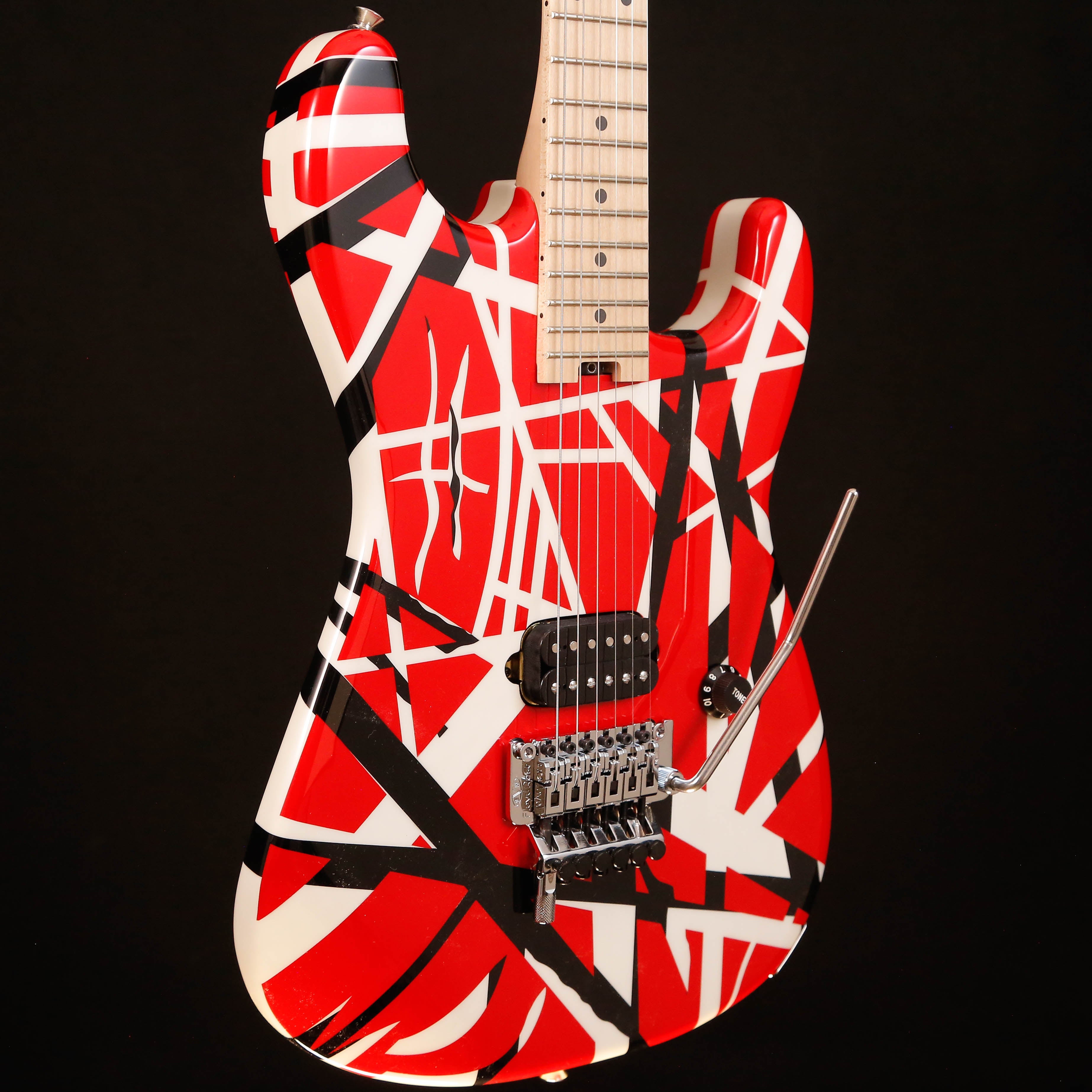 EVH Striped Series, Red w Black Stripes