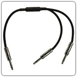 Rapco YS-P-15 Y-Cable, 1/4'' TRS to (2) 1/4'' TS