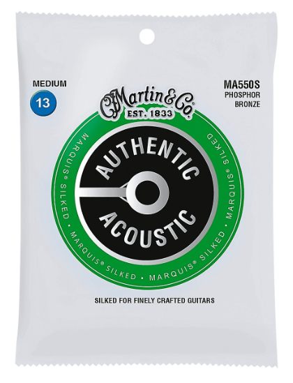 Martin MA550S Authentic Acoustic Marquis Silked Strings 92/8 Phos Bronze, Medium