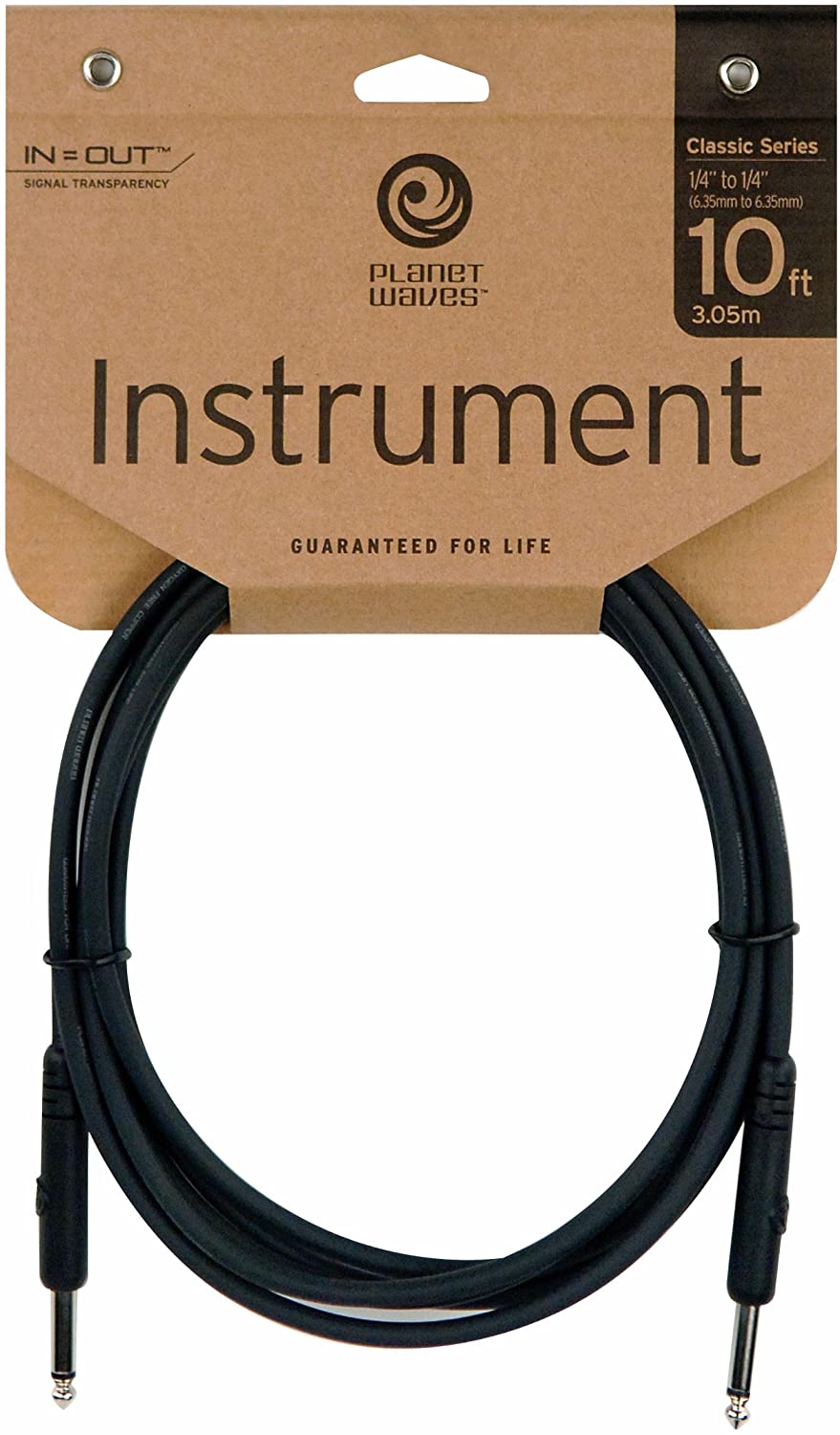 Planet Waves Classic Series Instrument Cable, 10 feet