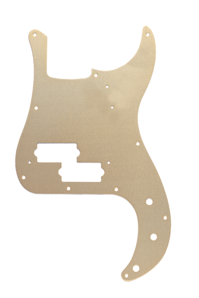 Fender Pickguard, '57 Precision Bass, 10-Hole Mount, Gold Anodized, 1-Ply